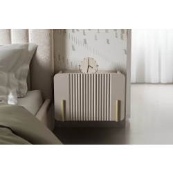 Szafka nocna Malmi 45 cm wisząca z szufladą - kaszmir / crema bianca / złoty